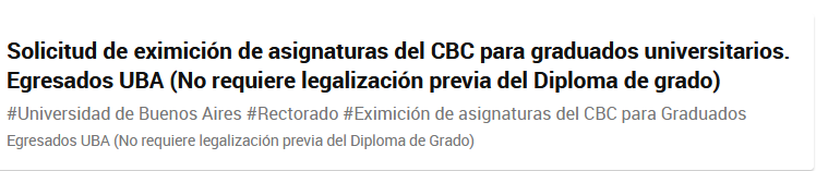 Selección de Trámite