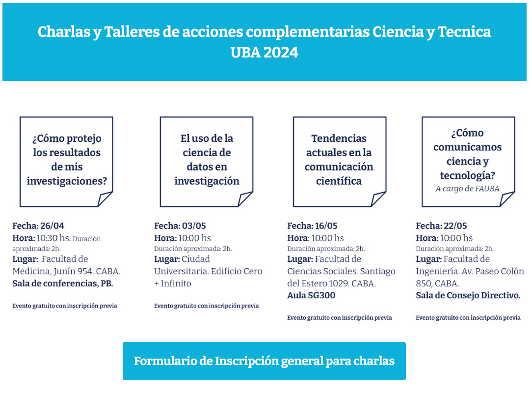 CHARLAS Y TALLERES CYT UBA 2024